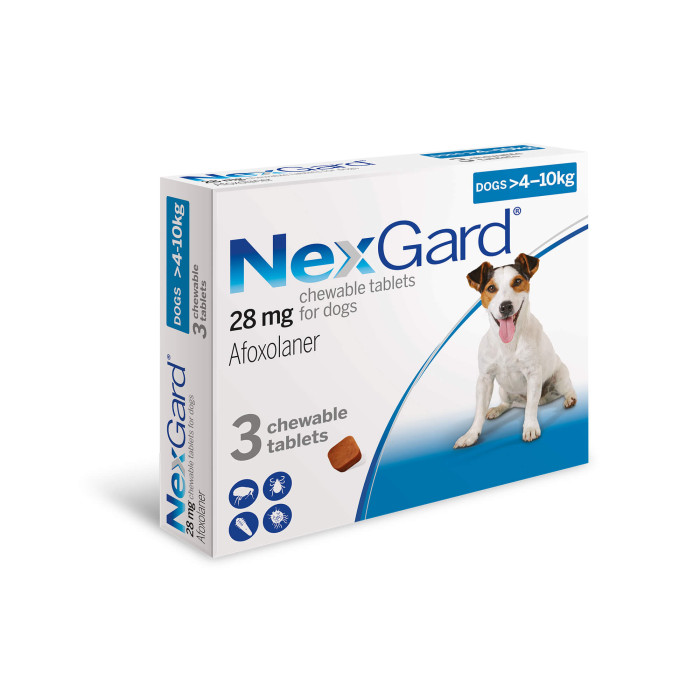 NEXGARD 28mg zaštita od nametnika za pse težine 4-10kg / 1 poslastica za žvakanje