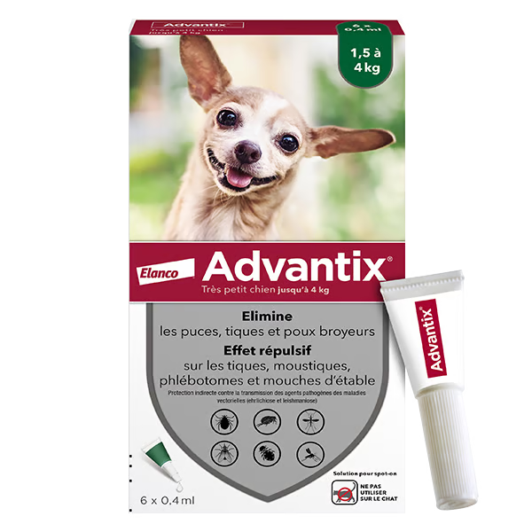 ADVANTIX® XS spot-on zaštita za pse težine do 4kg / 1 pipeta