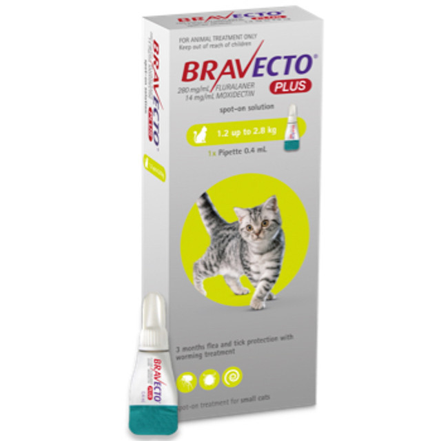BRAVECTO PLUS zaštita za mačke težine 1,2-2,8kg / 1 pipeta