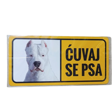 VS tabla čuvaj se psa sa različitim ilustracijama