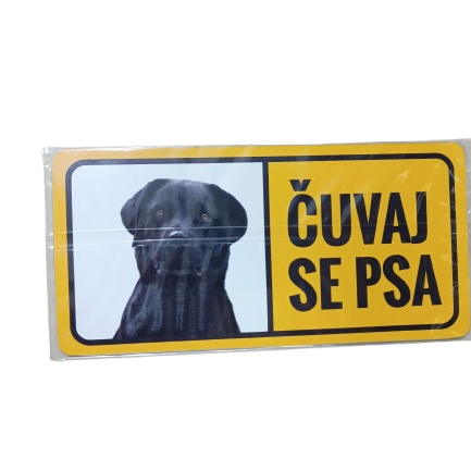 VS tabla čuvaj se psa sa različitim ilustracijama