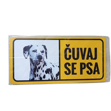 VS tabla čuvaj se psa sa različitim ilustracijama