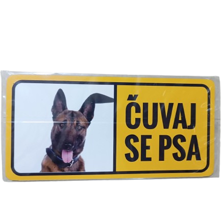 VS tabla čuvaj se psa sa različitim ilustracijama