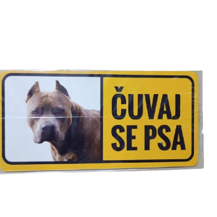 VS tabla čuvaj se psa sa različitim ilustracijama
