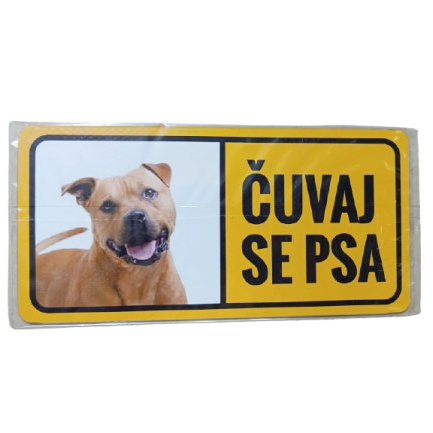 VS tabla čuvaj se psa sa različitim ilustracijama
