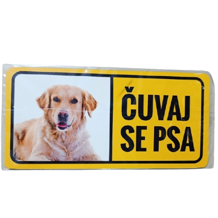 VS tabla čuvaj se psa sa različitim ilustracijama