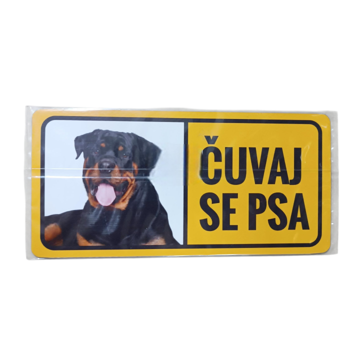 VS tabla čuvaj se psa sa različitim ilustracijama