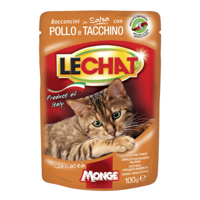 LeChat Adult Chicken & Turkey - piletina i puretina hrana za mačke 100g