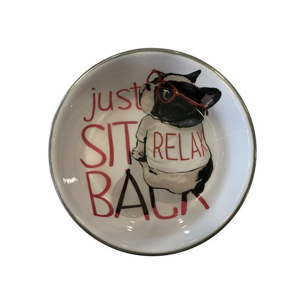Croci Bulldog Lovers metalna posuda za pse 400ml bijela