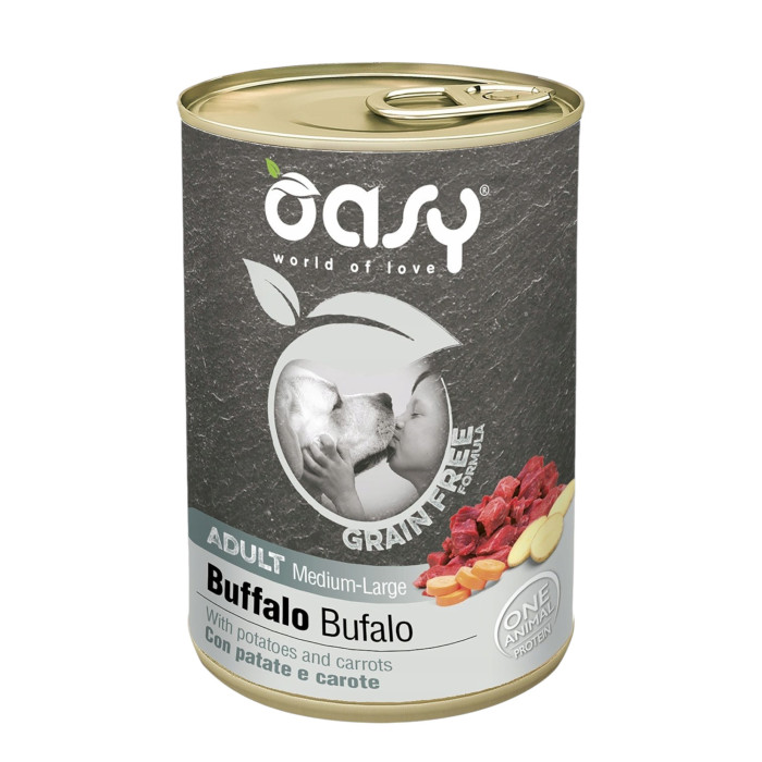 OASY Grain Free Adult Medium / Large Buffalo - bizon hrana bez žitarica za pse 400g