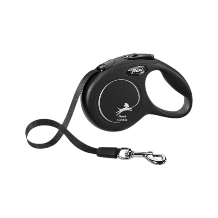 Flexi Classic povodac za male pse i mačke 3m / XS cord - crni