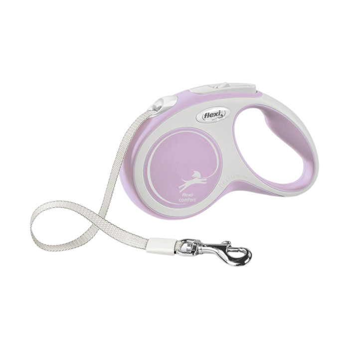 Flexi Comfort povodac za pse 5m / S tape - pink