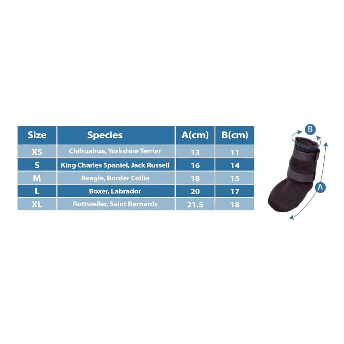 Pawise crne cipele za pse XS / 1 par