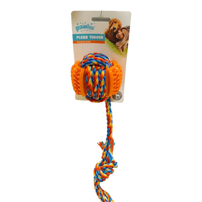 Pawise Floss Tugger lopta na užetu igračka za pse