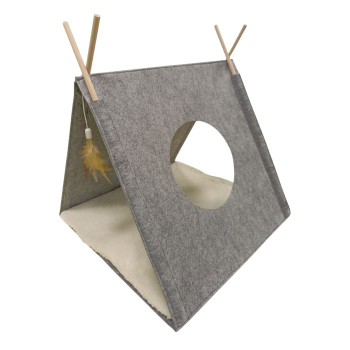 Pawise kućica za mačke 45x45x38cm siva