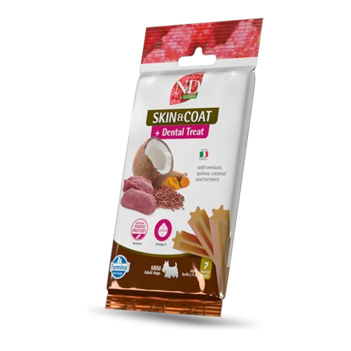 N&D Adult Quinoa Mini Dental Stick - kvinoja, jelen, kokos poslastica za pse 60g