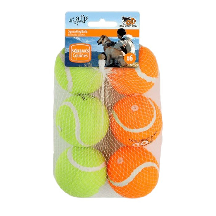 All for Paws Squeaking Ball teniske loptice 6 kom
