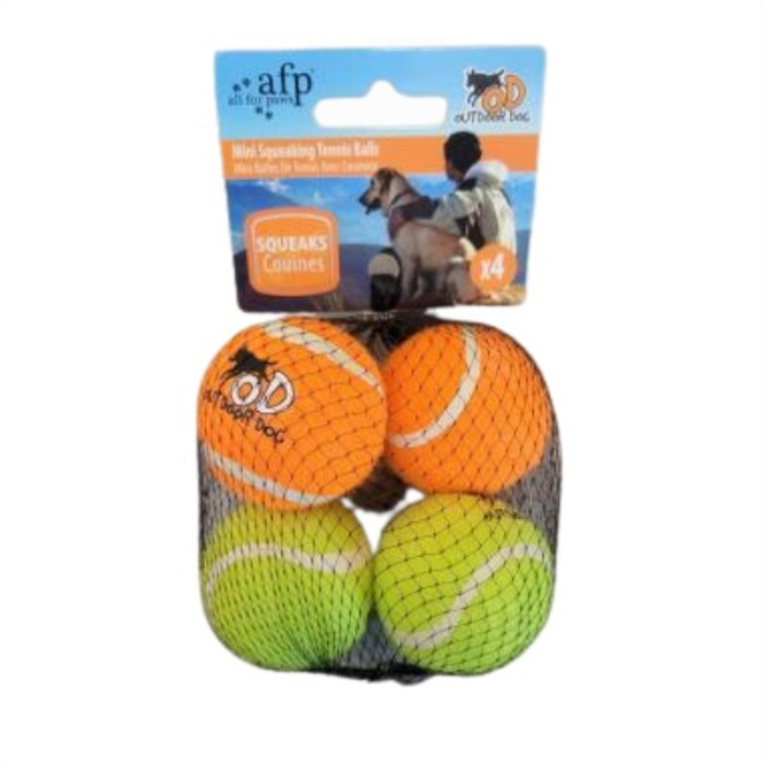 All for Paws Mini Squeaking Ball teniske loptice 4 kom