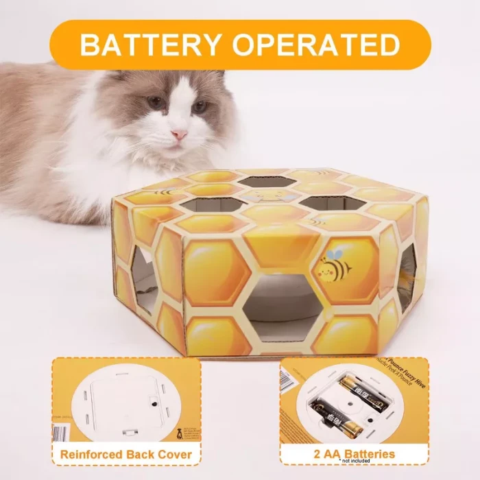 All for Paws Modern Cat Peek'A'Pounce Fuzzy Hive interaktivna igračka za mačke