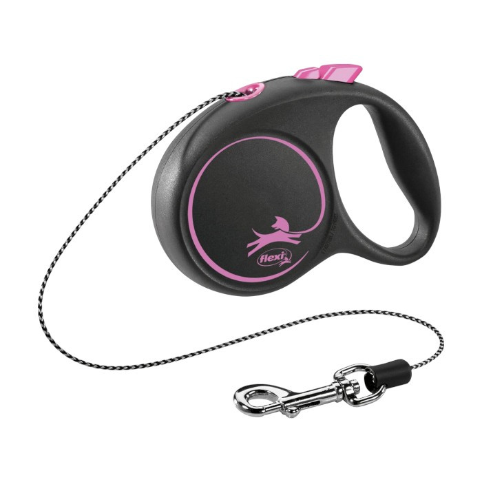 Flexi Black design povodac za male pse i mačke 3m / XS cord - rozi