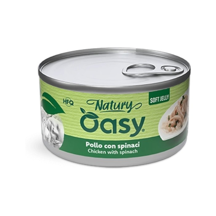 OASY Natury Soft Jelly Adult Chicken & Spinach - piletina sa špinatom u želeu hrana za mačke 150g