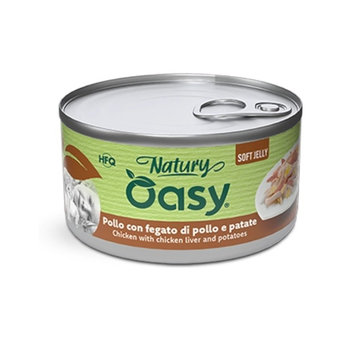 OASY Natury Soft Jelly Adult Chicken liver - pileća jetra i krompir u želeu hrana za mačke 85g