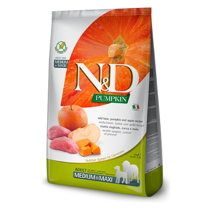 N&D Adult Medium Maxi Pumpkin - bundeva, vepar i jabuka suha hrana za pse 12kg