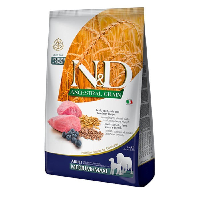 N&D Adult Medium & Maxi Pumpkin - janjetina i bundeva suha hrana za pse 2,5kg