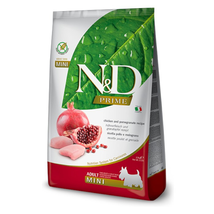 N&D Adult Mini Prime - piletina i nar suha hrana za pse 2,5kg