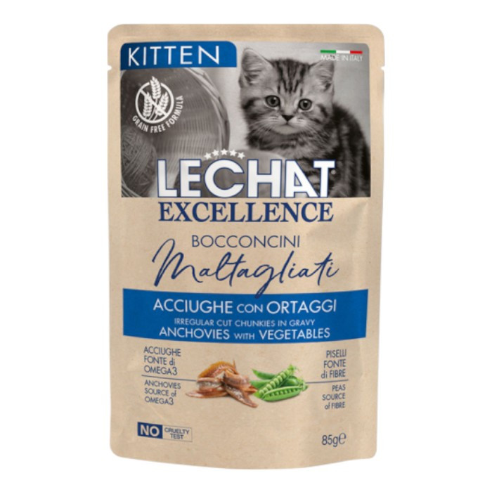 LeChat Excellence Kitten Anchovies inćuni sa povrćem hrana za mačiće 85g