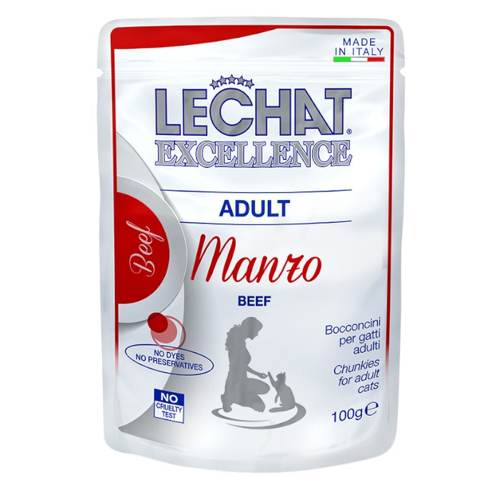 LeChat Excellence Adult Beef govedina hrana za mačke 100g