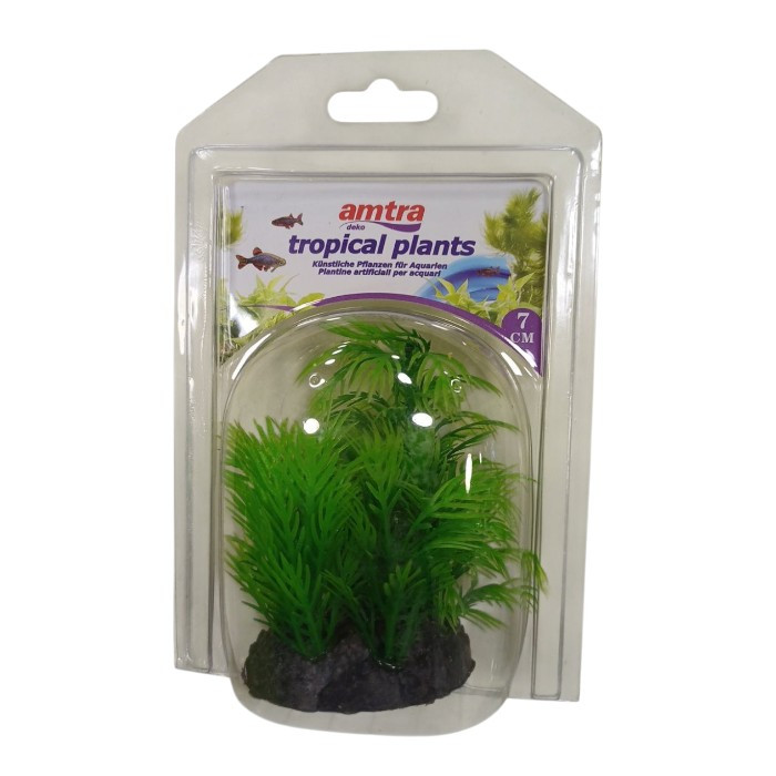Croci tropsko plastično bilje za akvarij 7cm mix