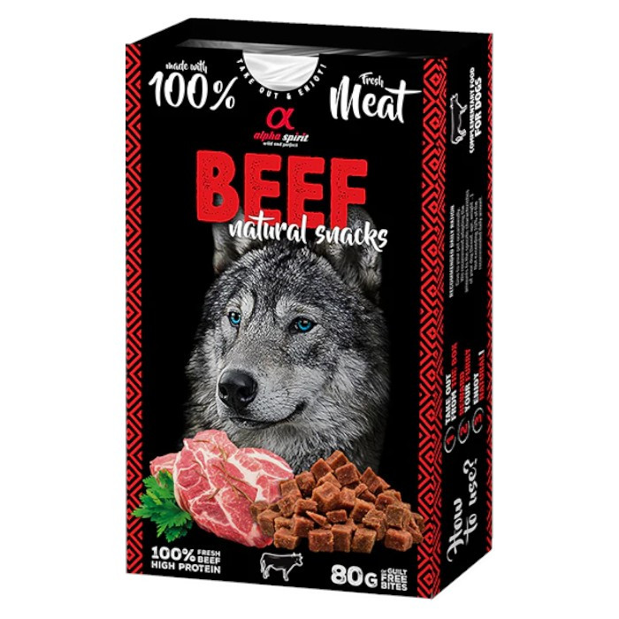 Alpha Spirit Natural Snacks Beef poslastica sa govedinom za pse 80g