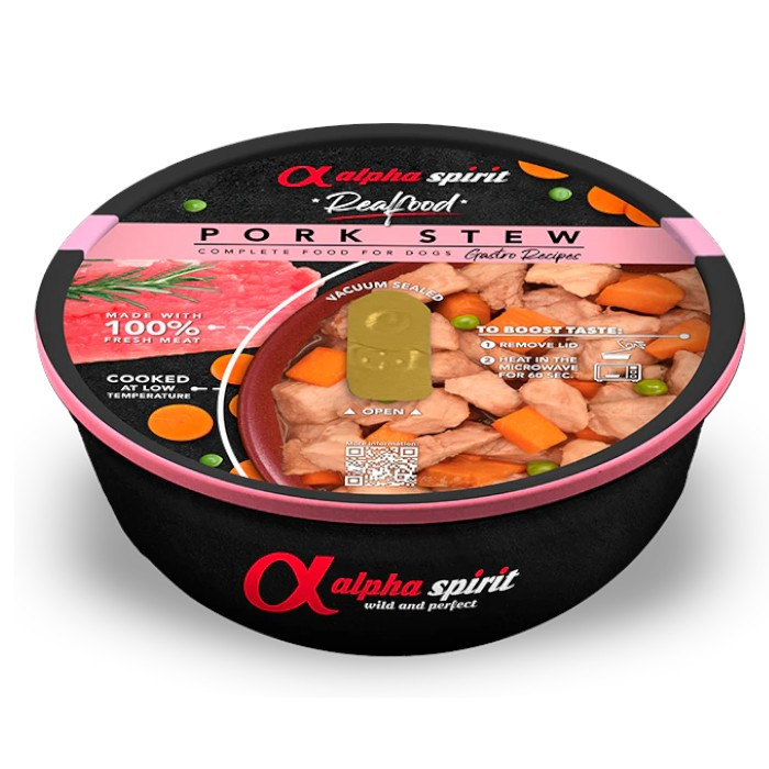 Alpha Spirit Real Food Pork Stew svinjski gulaš za pse 280g