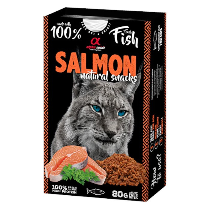 Alpha Spirit Natural Snacks Salmon poslastica sa lososom za mačke 80g