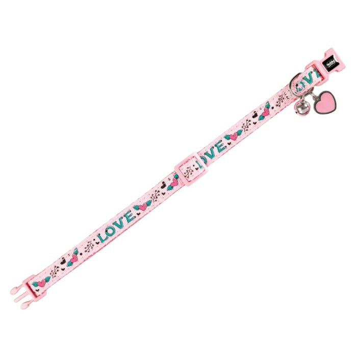 Nobby Love ogrlica sa srcem za mačke roza