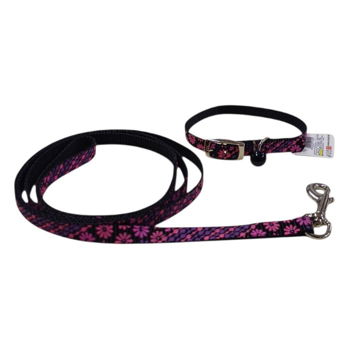 Croci Daisy povodac i ogrlica set za pse mix boja