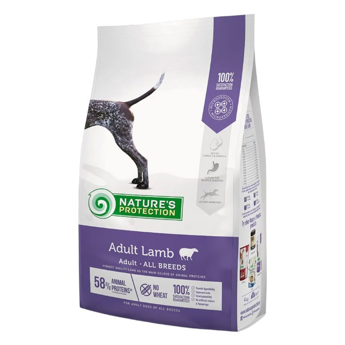 Nature's Protection Adult Lamb - janjetina suha hrana za pse 4kg