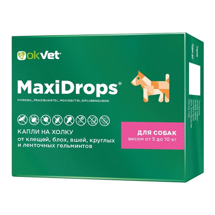 okVet MaxiDrops® kapi zaštita od nametnika za pse 5-10kg težine