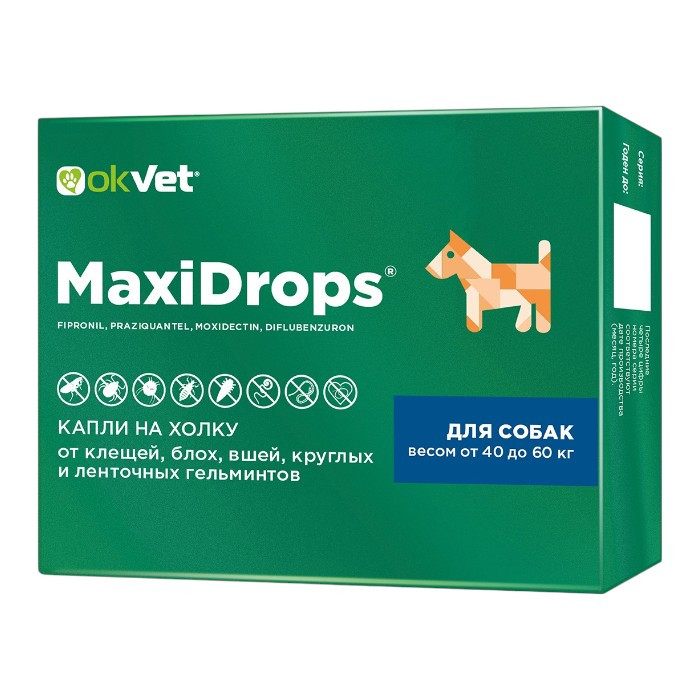 okVet MaxiDrops® kapi zaštita od nametnika za pse 40-60kg težine