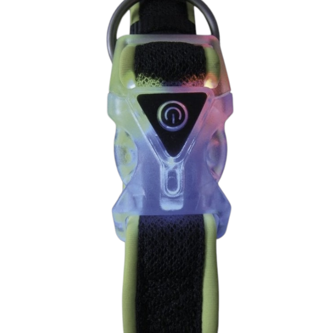 Nobby Mesh Preno svjetleća ogrlica za pse 40-55cm 25/35mm M/L žuto-crna