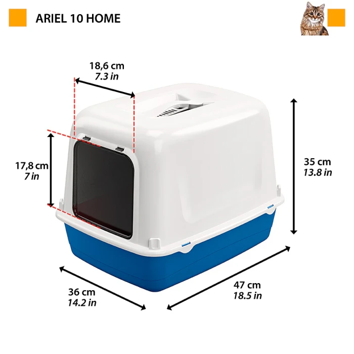 Ferplast Ariel 10 Home zatvoreni toalet za mačke 36x47x35cm