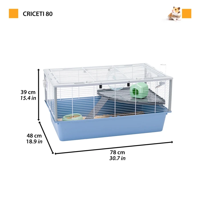 Ferplast Criceti 80 kavez za hrčka na dva nivoa 78x48x39cm