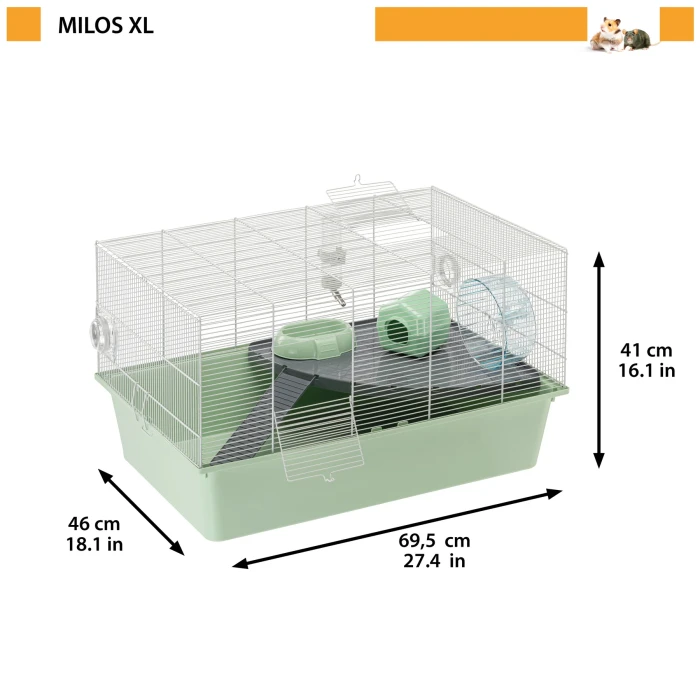 Ferplast Milos XL kavez za hrčka na dva nivoa 69,5x46x41cm