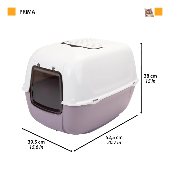 Ferplast Prima zatvoreni toalet za mačke 39,5x52,5x38cm lila