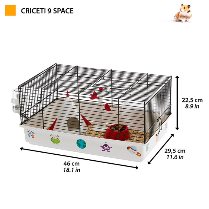 Ferplast Criceti 9 Space kavez za hrčka 46x29,5x23cm