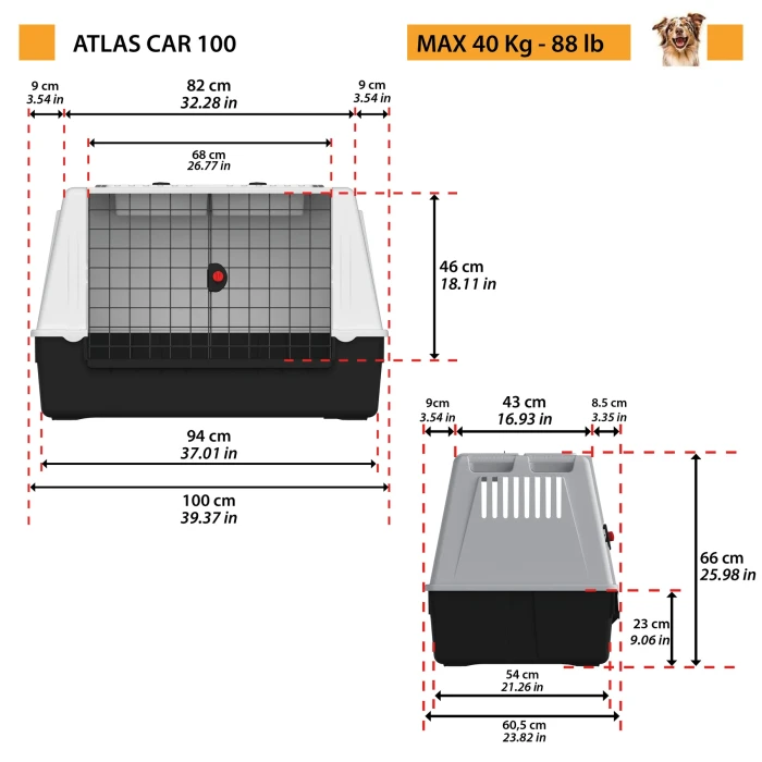 Ferplast Atlas Car 100 transporter za pse 100x60x66cm