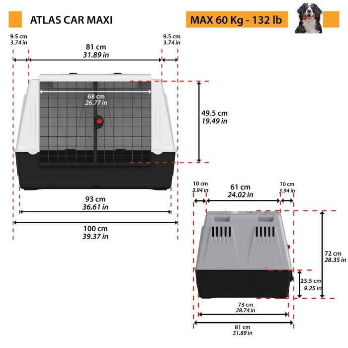 Ferplast Atlas Car Maxi transporter za pse 100x80x71cm
