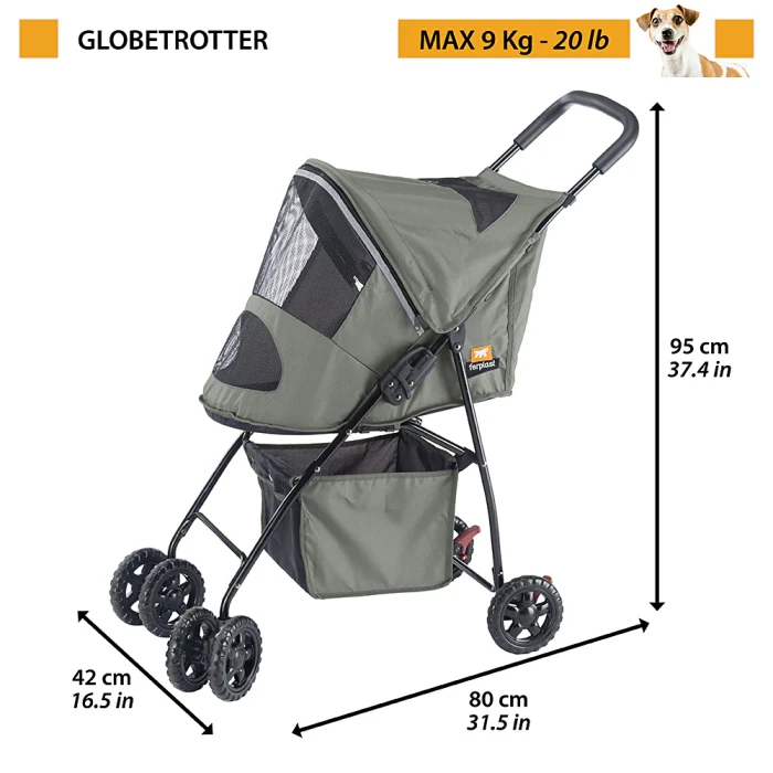 Ferplast Globetrotter sklopiva kolica za male pse 80x42x95cm
