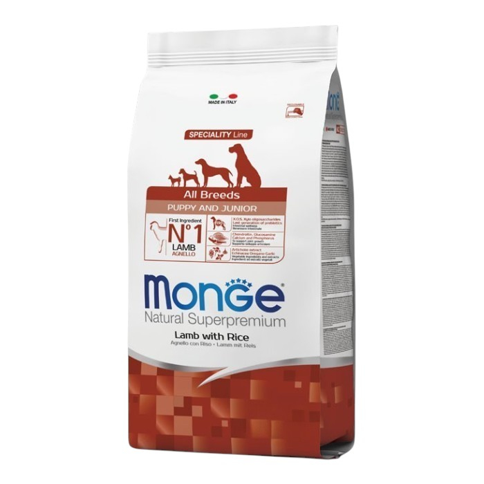 Monge Natural Superpremium Puppy & Junior janjetina i riža suha hrana za štenad 12kg